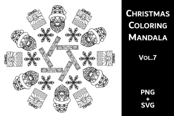 A Designer's Review: Christmas Coloring Mandala Vol.8 for Client Projects