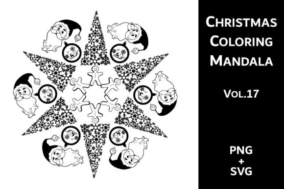 A Designer's Review of Christmas Coloring Mandala Vol.17 Graphics