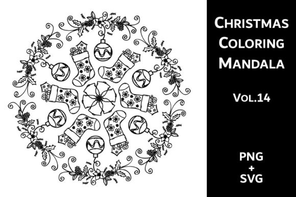 A Festive Mandala for Crafting and Holiday Graphics