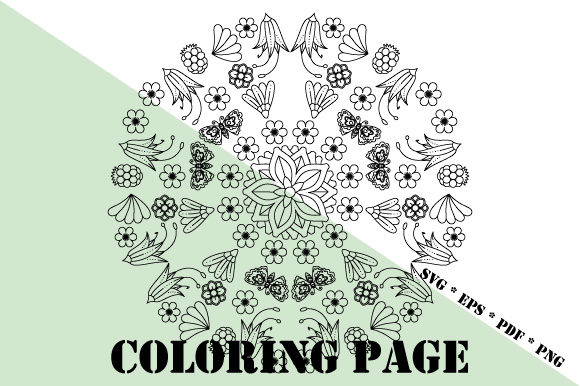 A Garden Coloring Page: A Vibrant Graphic for Crafted Projects