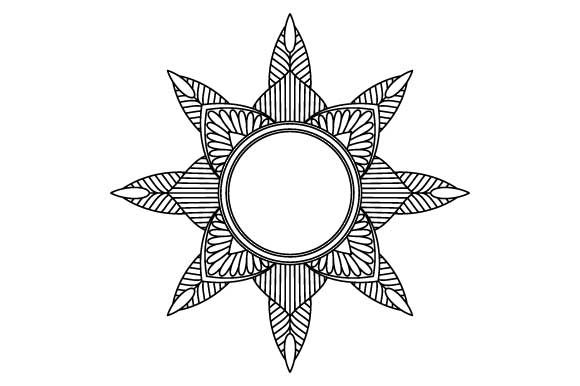 A Mandala Coloring Graphics Asset for Crafts & Creative Blog Design