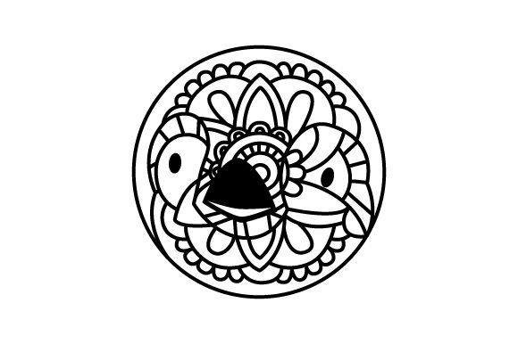 A Penguin Mandala for Crafts & Animals Projects