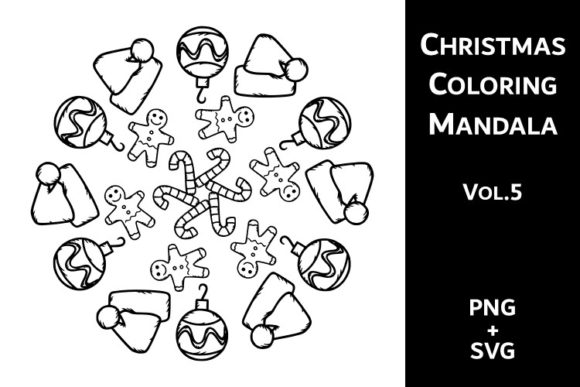 A Publisher's Review of Christmas Coloring Mandala Vol.5 Graphics