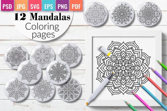 An Expert Review of the 12 Mandalas Coloring Pages Graphics