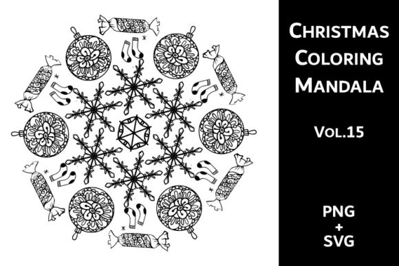 Christmas Coloring Mandala Vol.15: A Graphics Asset for Brand Storytelling