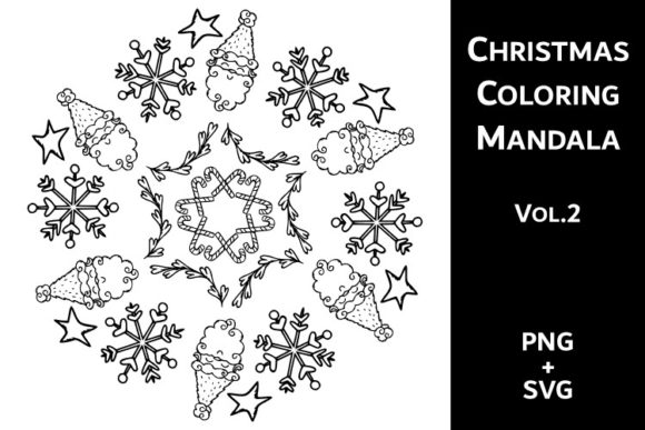 Christmas Coloring Mandala Vol.2: A Versatile Graphic Design Asset