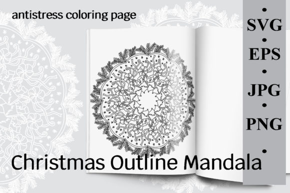 Christmas Mandala Graphic for Seasonal Branding