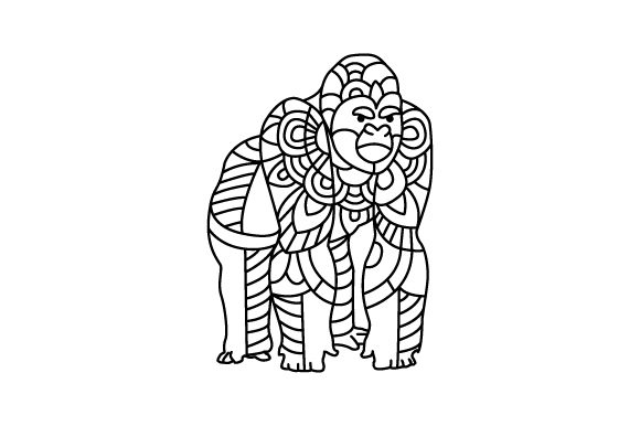 Crafting a Bold Brand with Gorilla Mandala Line Art
