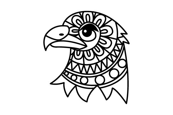 Crafting with an Animal Mandala Eagle Head Design