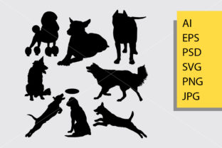 Dog Animal 14 Silhouette Graphics for Modern Brand Illustrations