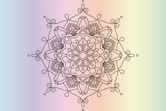Mandala Coloring Page Vector Graphics for Branded Content