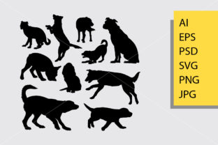 The Dog Animal 9 Silhouette for Creative Businesses